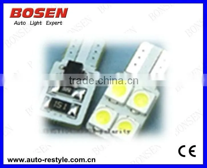 samsung 5252 led chip 4SMD Canbus error free non-polarity T10-4SMD-5252 auto bulb