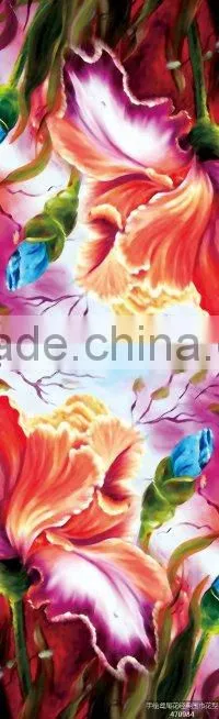 digital print custom design long pure silk scarf