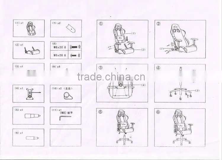 2015 ergonomic racing seat office chair