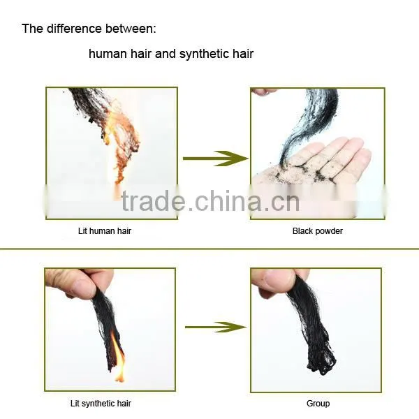 AAAAAA grade good quality no shedding natural color Raw human hair extension 90cm