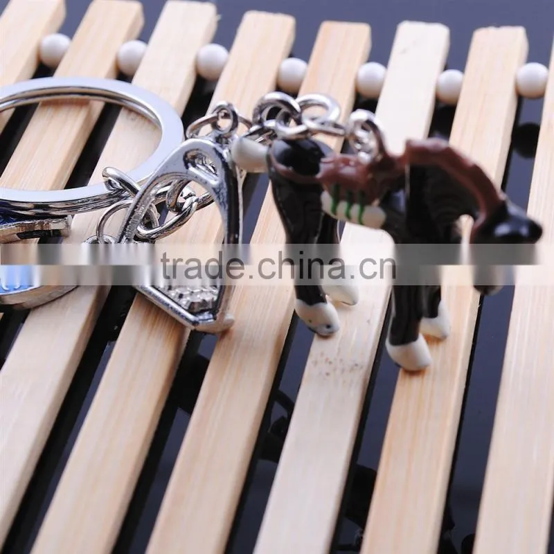 Animal key chains wholesale Metal Keychain break horses keychain