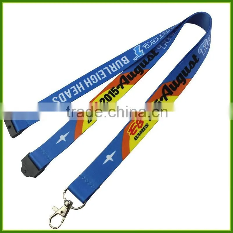 Dongguan factory specializes in custom-made polyester thermal transfer mobile phone Lanyard Factory ID badge Lanyard