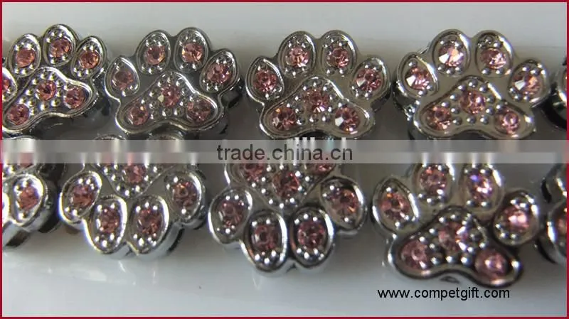 Factory Direct Supply of 10MM Full Diamond Footprints Accesories Paw Slide Charm