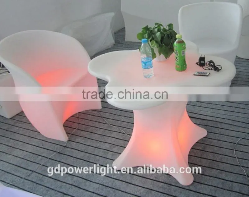 PE Plastic Bar Table with LED light and remote YXF-7871K