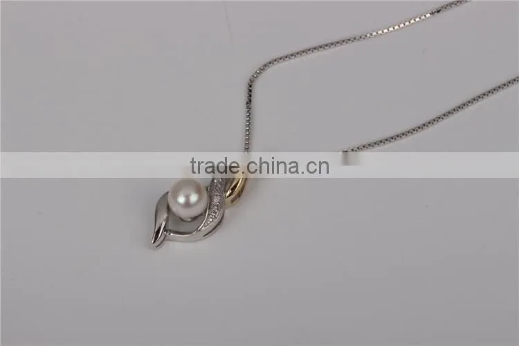 pearl pendant design for girl silver jewelry