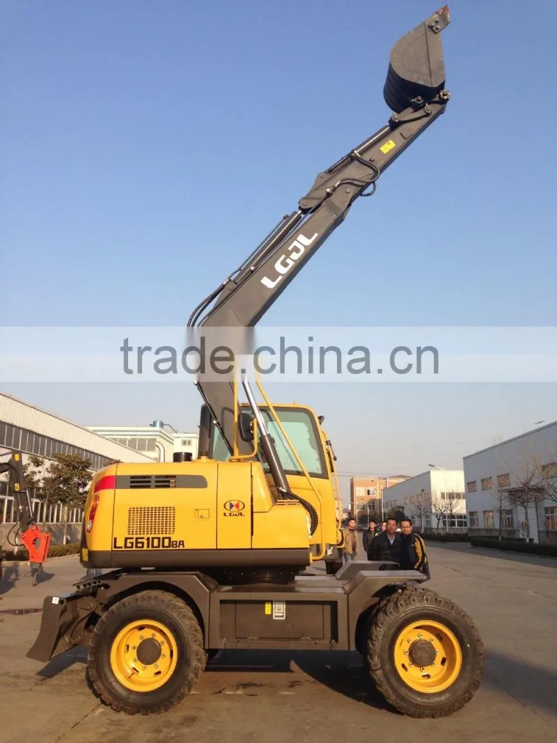 LG685 Excavator, Walking Wheel Excavator, 8T Wheel Excavator