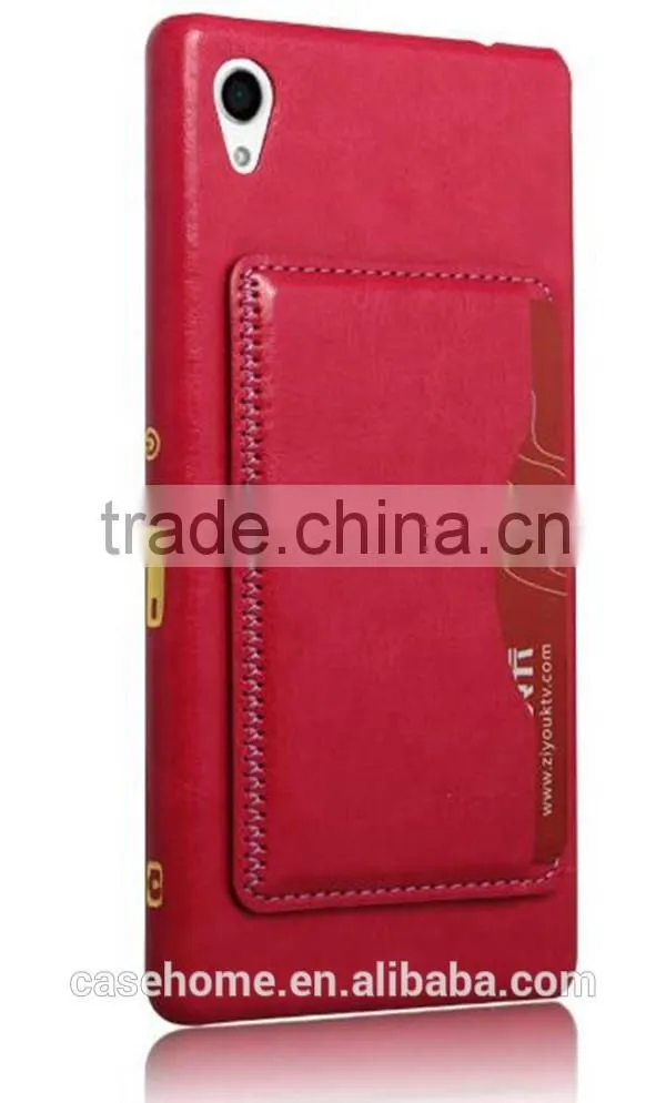 2016 Mobile Phone Back Leather Flip Case for Sony Xperia M4