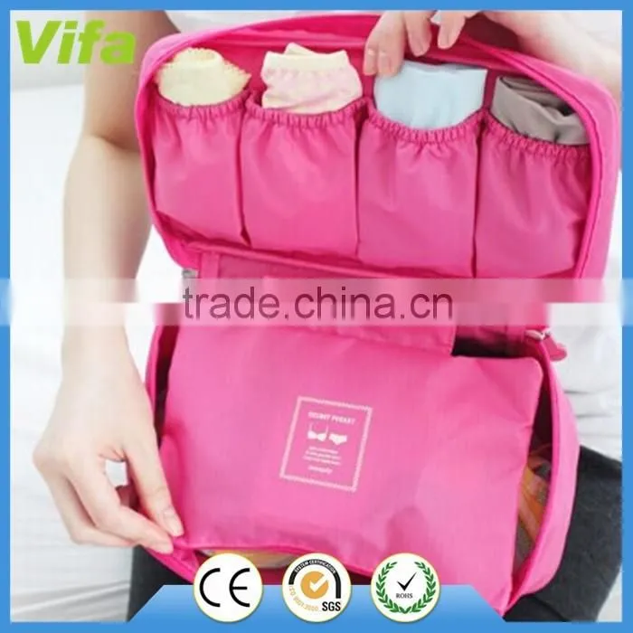 Women Girl Travel Cosmetic Makeup Toiletry Wash Storage Case Underwear Bra Lingerie Bag Organizer