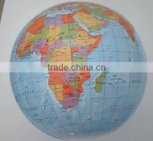 Small inflatable globe ball, pvc inflatable globe beach ball for sale