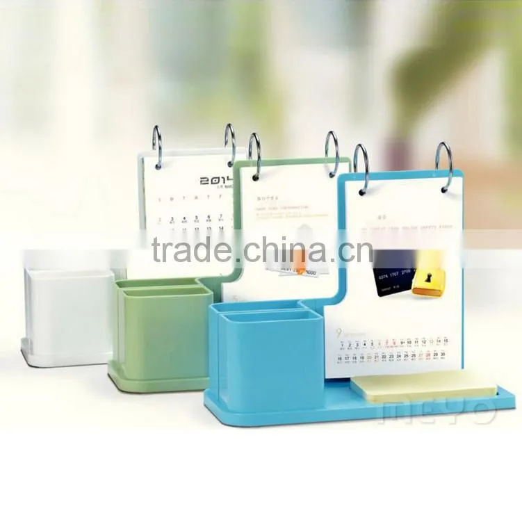 Note Pad with Pen holder calender, Sticky Note with Calendar
