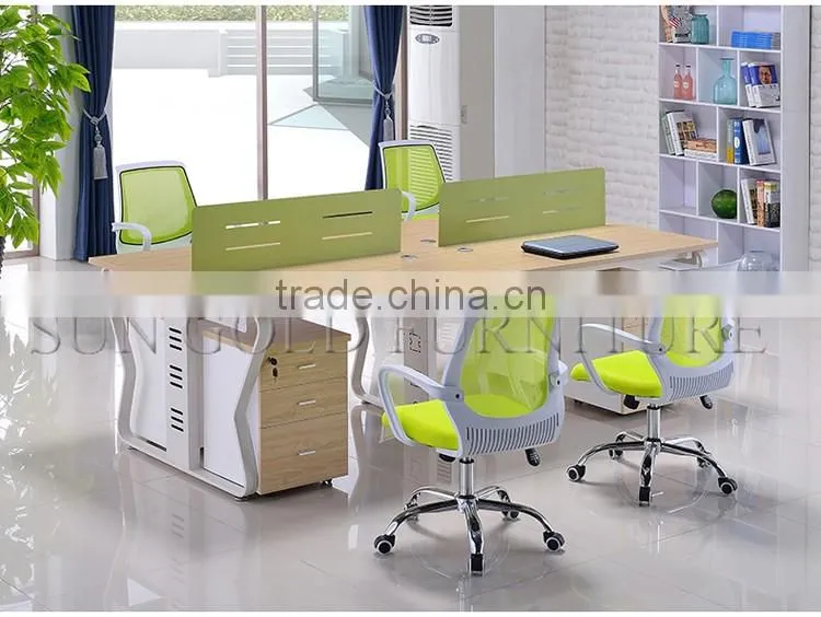 Wooden Desktop High Partition Office Workstation with Steel feet(SZ-WSL330)