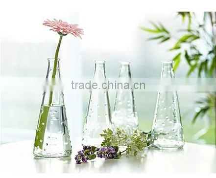 Hot sales wholesale clear glass vase home decoration flower glass vases