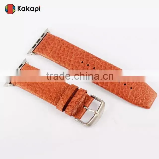 38mm Genuine Leather Strap Wrist Band Replacement Metal Clasp for Apple Watch All Models 38mm MT-3913
