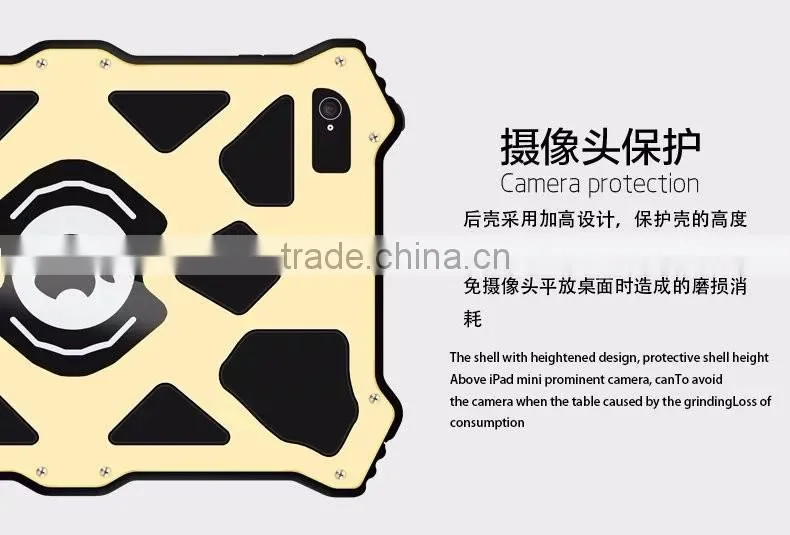 Original LOVE MEI MK2 Series Aluminum Flip Leather Kids Protective Back Cover Case For iPad Mini 1/2/3 TB-0153
