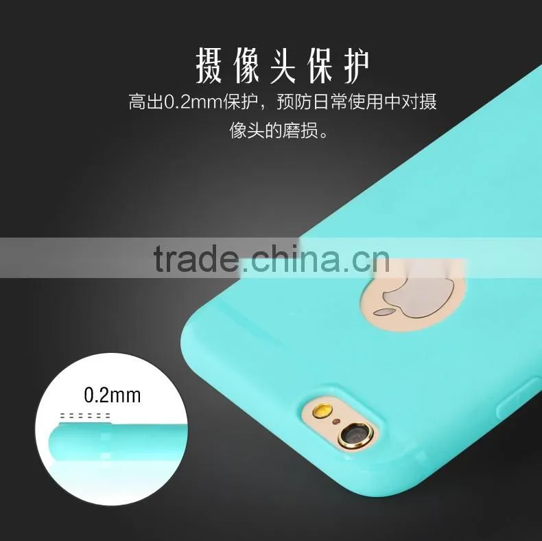 Original USAMS Soft TPU Full Rubber Back Case with Dust Plug for iPhone 6Plus 6s Plus 5.5 inch MT-5742