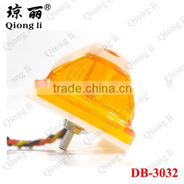 amber 12V 15 pieces LEDs side marker and clearance light LED truck lamp