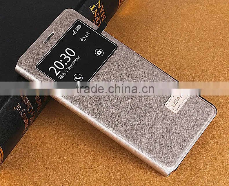 Original USAMS MUGE Series Flip Case For Huawei Mate S PU Leather Cover case with view Window MT-4668