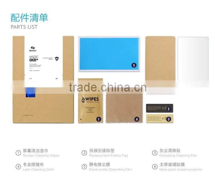 Benks Magic OKR+ 0.3mm 9H Full Anti Blue Ray Shatterproof glass Screen Protector For HTC ONE M9