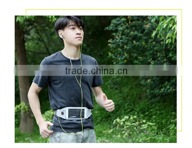 ROCK original universal running belt bag touchable window sweatproof fluorescence sport bag for 6inch mobile phone
