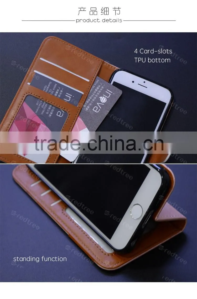 Lucky flower 3D printed flip card slot hand phone cover case
