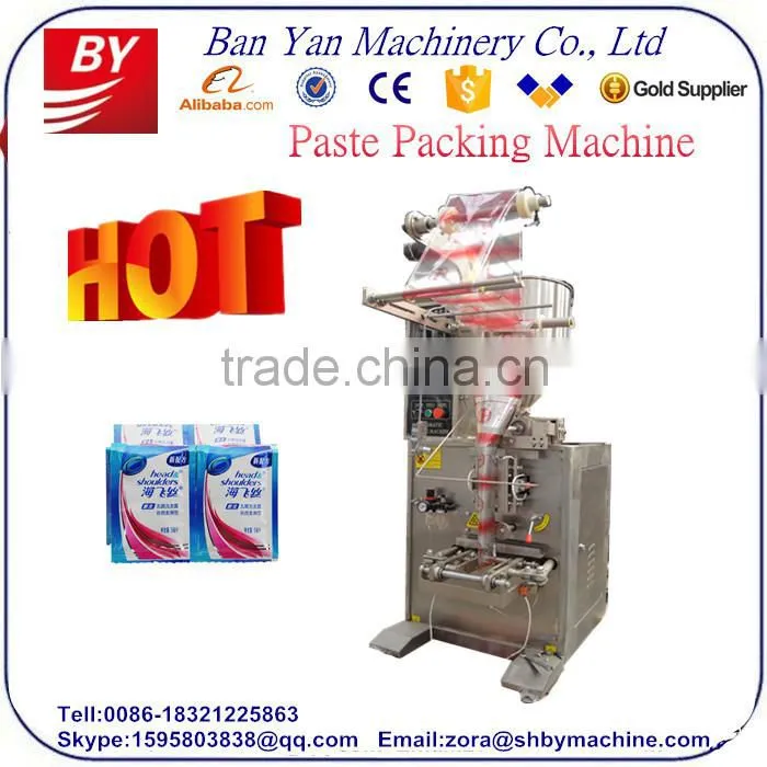 Shanghai Manufacturer with CE Automatic shampoo sachet packing machines,paste filling machine