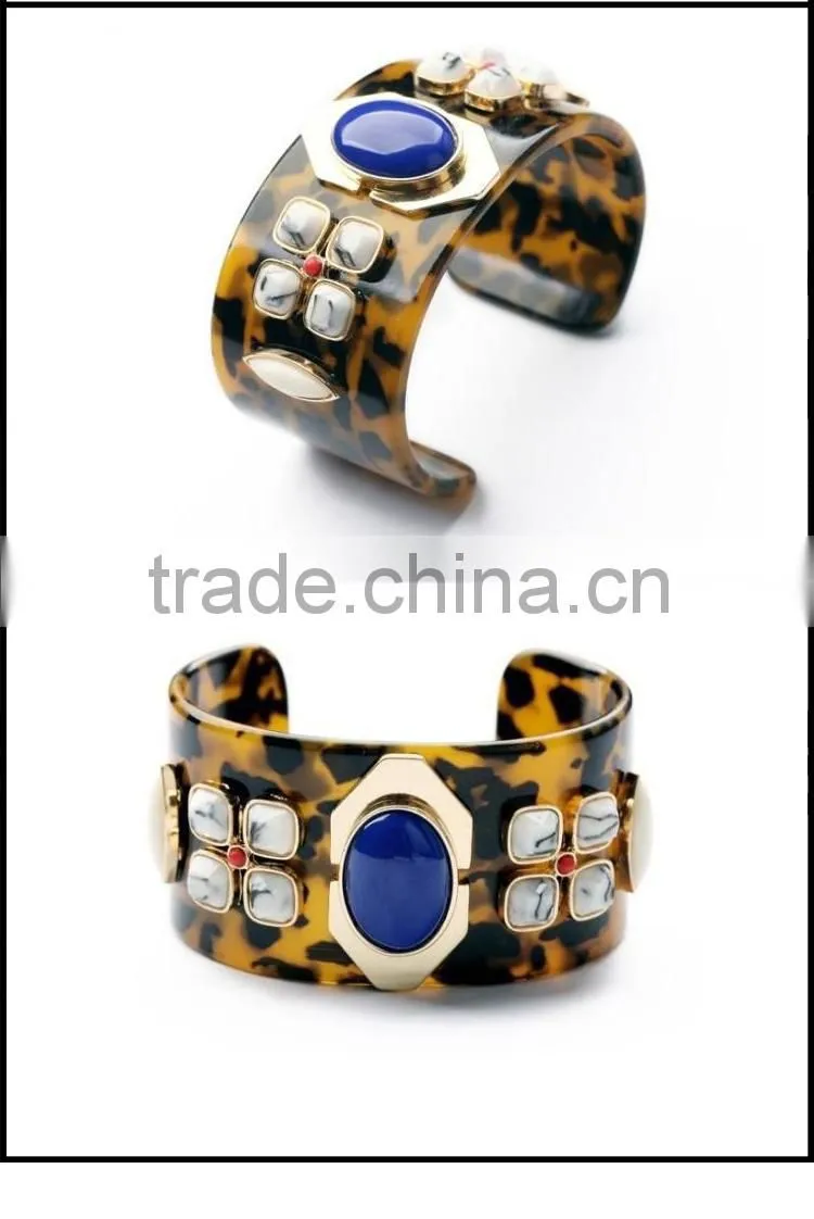China Factory Wholesale Acetate Bangles Fashion Accessory Diamond jewelry BA003