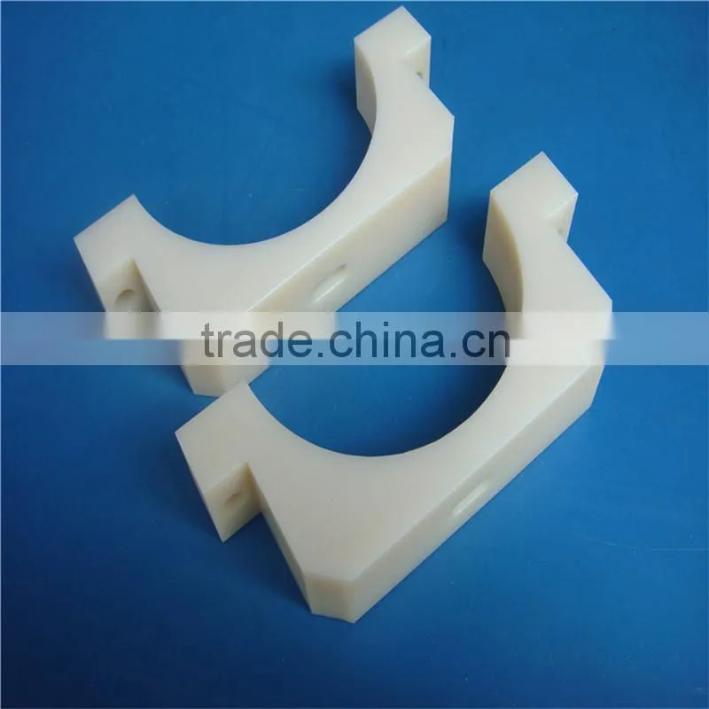 Engineering plastic cnc milling machining custom pa66 square hole bushing