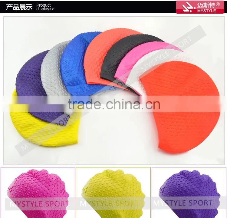 Silicone Material novelty swimming cap for women