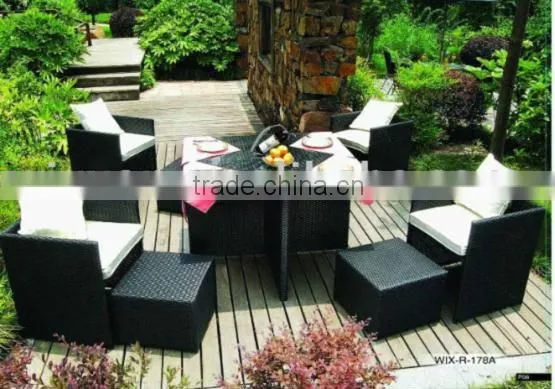rattan cube dining set