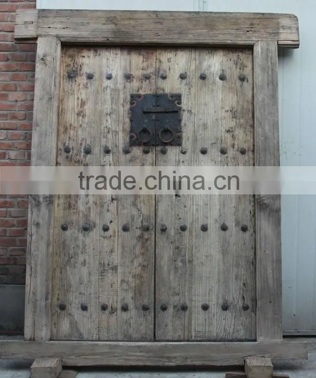 Chinese antique exterior solid recycle wood door