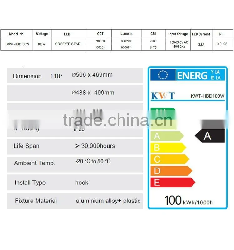 2015 hot new design industrial outdoor led bay light