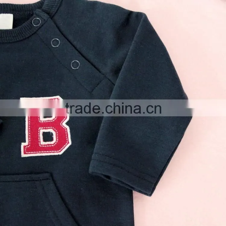 2016 fashion boy baby romper clothes with chest print letter