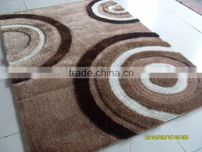 Korea shaggy carpet rose shape red silk carpet, mat,rug for door
