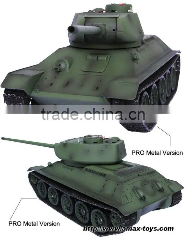 rt-39091 New 1/16 2.4Ghz RC Russian T-34/85 Tank With BB Sound & Smoke