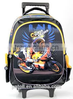 Good polyester children travel trolley luggage bag