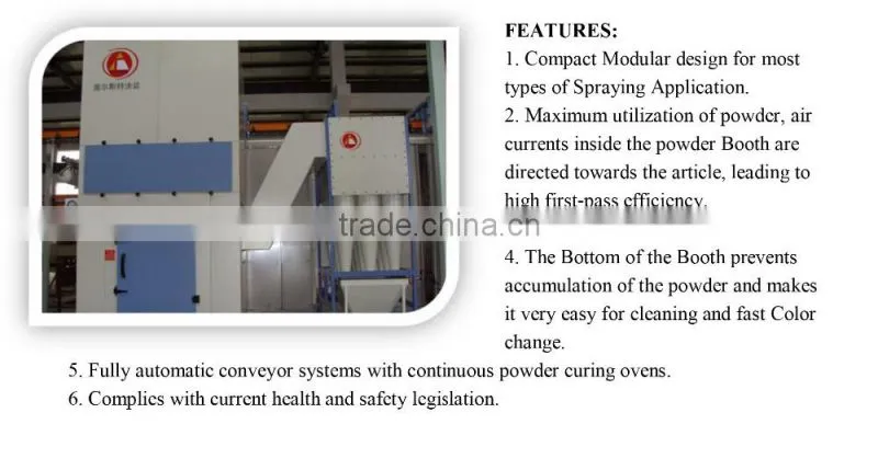 Electrostatic metal Powder Coating booth/Electrostatic Powder Coating line/Electrostatic Powder Coating machine