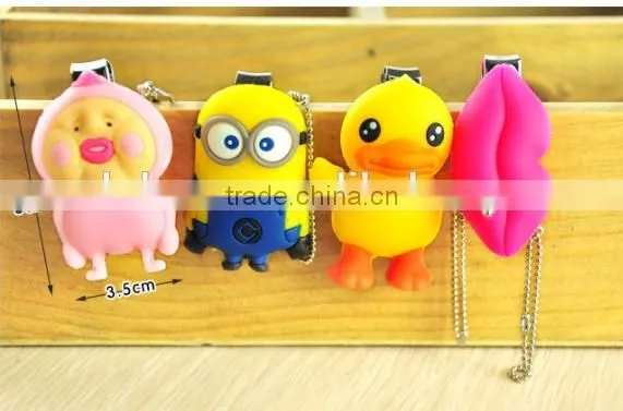 The Popular and Portable Cute Minions Nail Clipper With Blister Card/Mini Cartoon Nail Clipper For Kids/As Gifts