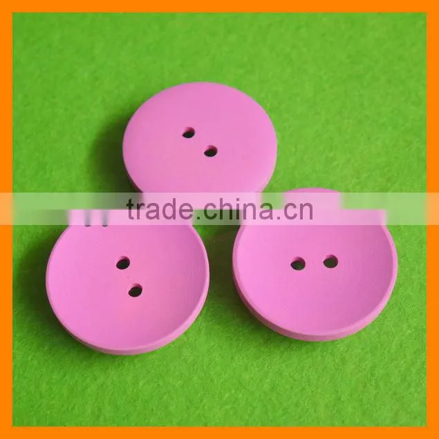 Round Wood Button With 2 Holes