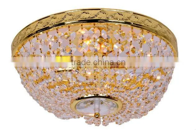 Modern flat ceiling lamp / LED and G4 crystal big ceiling lamp /Lighting manufacture / zhongshan guzhen