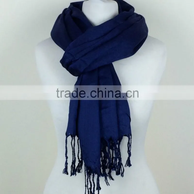 blue color fashion Pashmina scarf