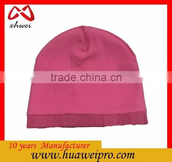 Custom Logo Winter Beanie Hat Womem Chunky Knit Warm 100% Cotton Beanie Cap