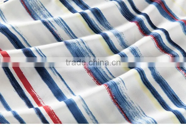 latest design striped chiffon women for fancy design t-shirt