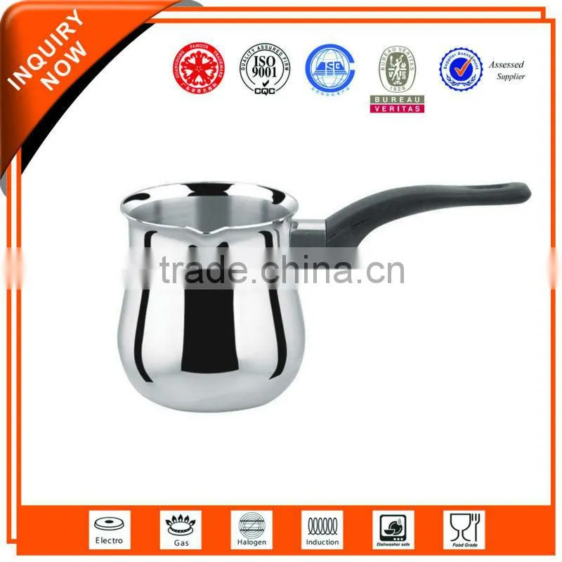 Newest design high quality stainless steel milk warming pot