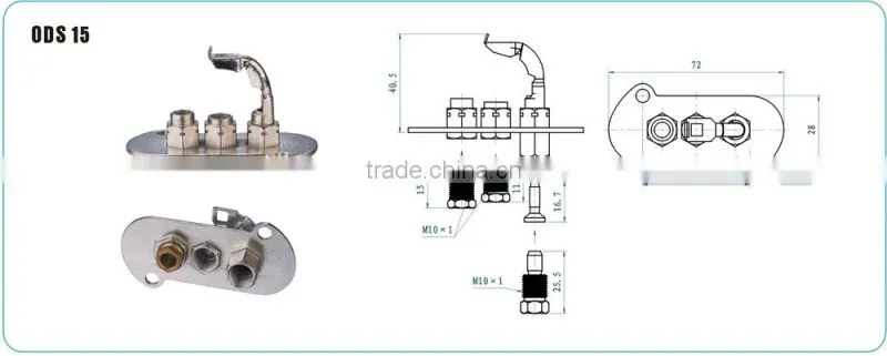 fireplace parts with ignition electrode for gas burner