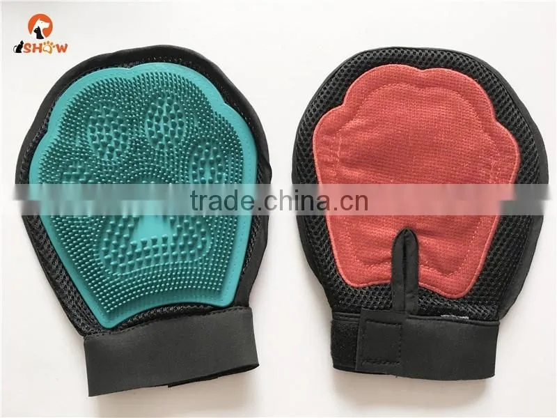 Two-sided Cat & Dog Grooming Glove - Perfect for Long & Short Hair - Pet Hair Remover from Furniture - Effective Shedding Brush