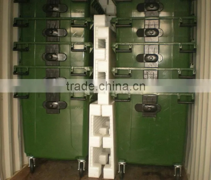 industrial large hdpe 1100l wheelie bin with wheels