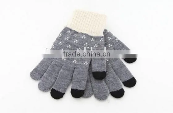 Unisex Wool Knitted Fingertips Touch Screen Gloves