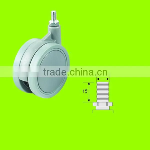 PA+PP+Iron Grey furniture caster wheel with Thread stem(FC35)