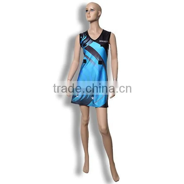 custom design sublimated women netball wear