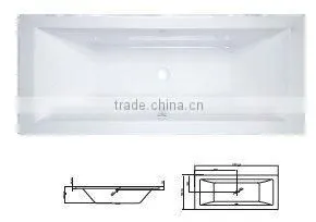 2013 Hot sale protable square standard bathtub